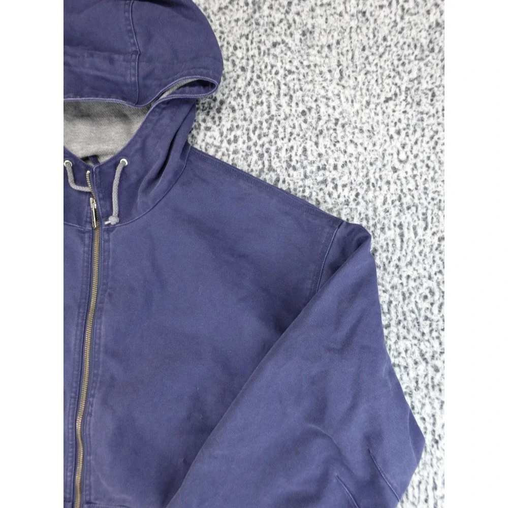 Sorel Canvas Work Jacket Mens XL Blue Duck Hooded Full Zip Distressed Rugged‎